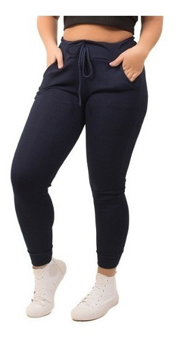 calça ribana tipo moletom feminina moda cintura alta inverno