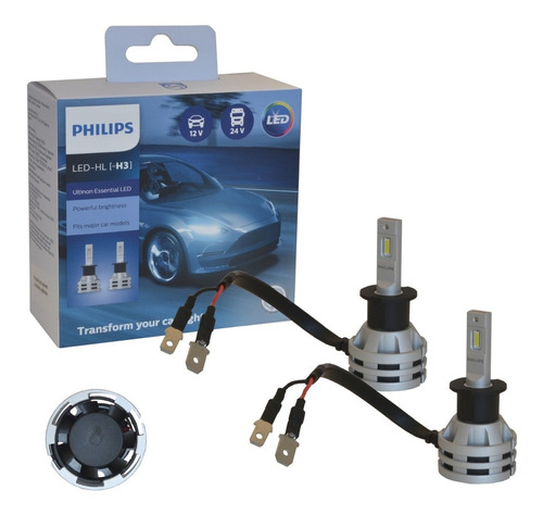 Kit 2 Lamparas Led Philips Ultinon Essential H3 12v 24v