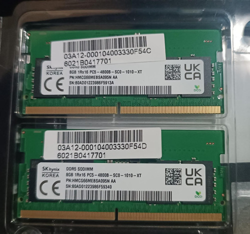 Micron Sodimm 8gb Pc5 Ddr5 4800 1rx16 Mtc4c10163s1sc48ba1