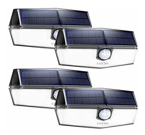 Litom 120 Luces Solares Led Al Aire Libre, Panel Solar 