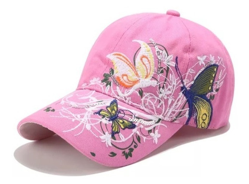 Gorra De Béisbol Bordada Diseño Mariposa Diferentes Colores