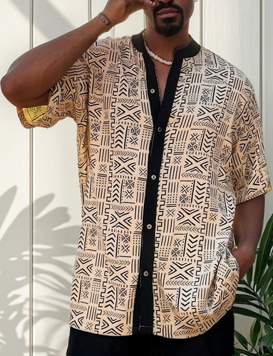 Camisa Casual Estampada For Hombre