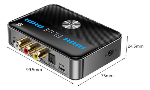 X Transmisor Receptor V5.3 3.5mm Aux Rca Para Tablet Pc De