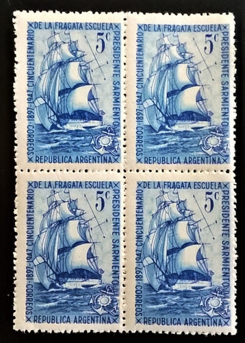 Argentina Barcos Cuadro Gj 949 Frag Sarmiento 47 Mint L12361