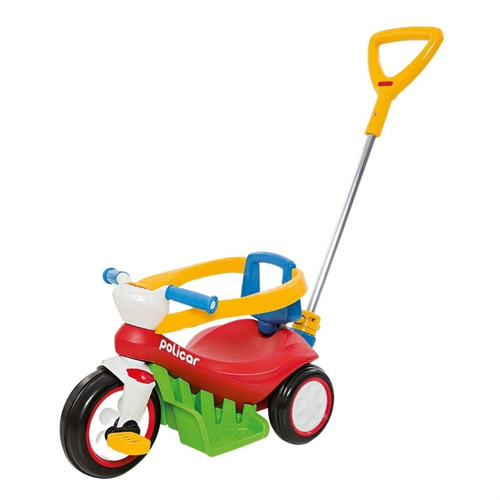 Triciclo Infantil Policiclo Passeio Vermelho 3 Em 1 Vermelho