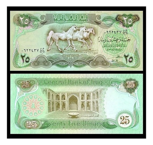 Grr-billete De Iraq 25 Dinars 1982 - Caballos Arabes