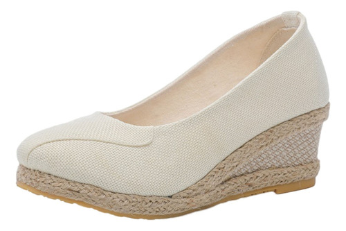 Zapatos Transpirables Con Punta Cerrada Con Cuñas Y Platafor