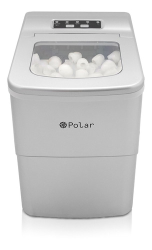 Máquina De Gelo Polar - Ice Maker - Prata 15kg Dia 127v