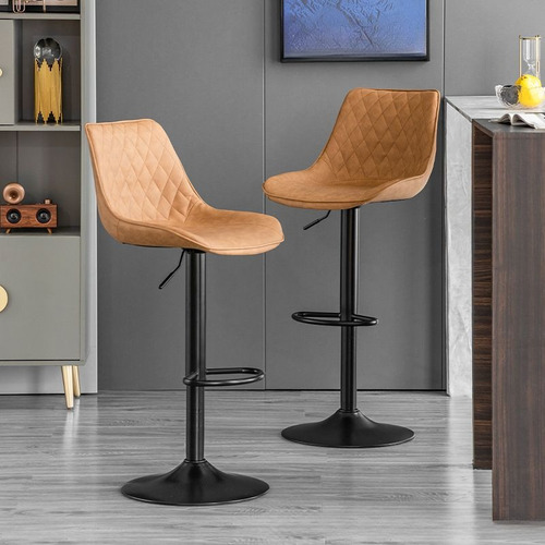Set X 2 Banquetas Barra Desayunador Moderno Elegante Velvet