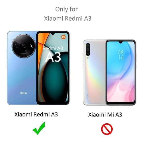 Funda Uso Rudo Carcasa Para Redmi A3/c61 4g+mica Azul Redmi A3x/redmi A3 4g/xiaomi Poco C61 4g