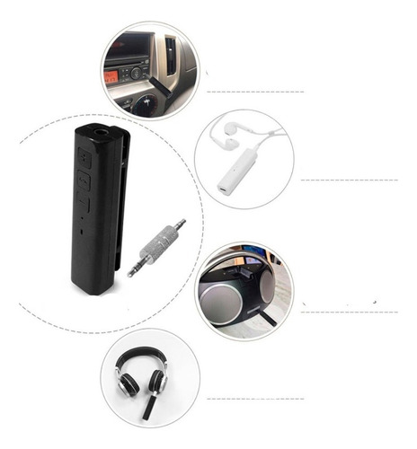 Receptor Bluetooth Audio Y Llamadas Aux 3.5 Recargable