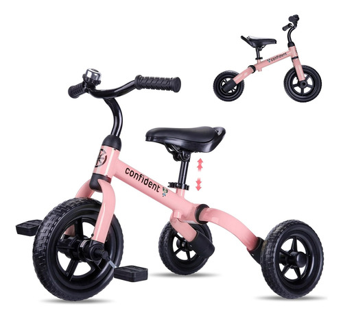 Triciclo 3 En 1 Para Niños Pequeños De 2 A 5 Años Confident