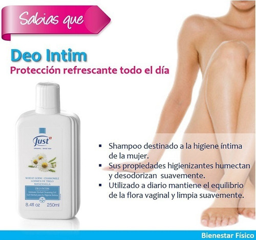 3 Unid Deo Intim Just 250ml D0r - mL a $399