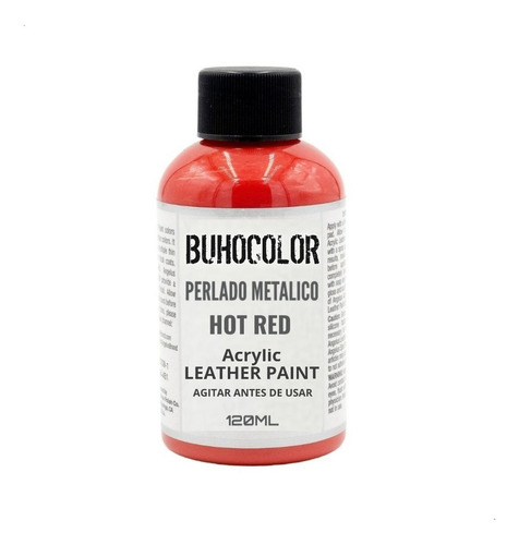 Tinte Metalizado Perlado Al Agua Multisuperficies -buhocolor Color HOT RED / ROJO CALIENTE