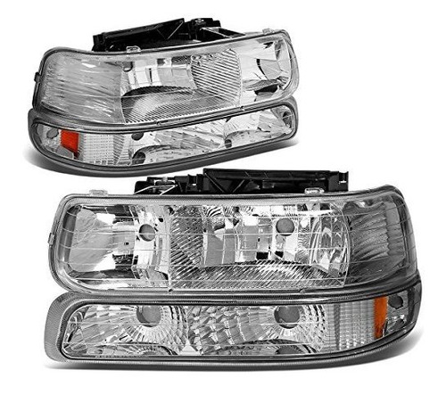 Faros Cromados Para Silverado/suburban/tahoe 99-02 / 00-06.