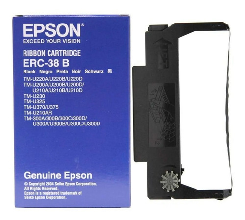 Imagen 2 de 3 de Pack 10 Cintas Epson Erc-38b Negra P/impresora Tmu-200