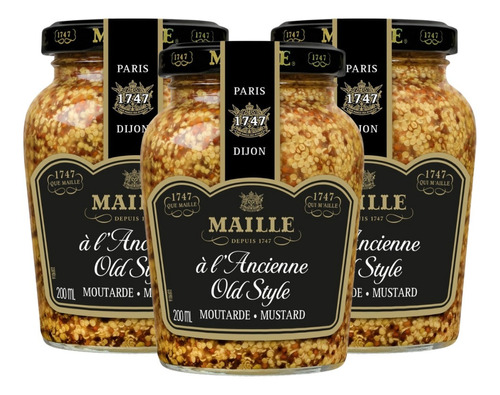 Mostaza Dijon Antigua Maille 200ml Pack X3