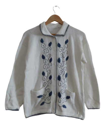 Campera Bordada Saco De Lana De Alpaca Mujer