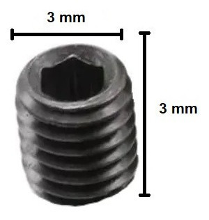 Parafuso Allen Sem Cabeça M 3 X 3 - 20 Unidades