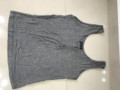 Musculosa Ona Saez Talle S Gris Poco Uso