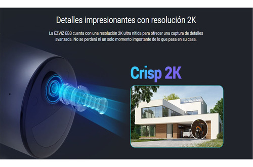 Cámara Seguridad Wifi Inalambrico Eb3 2k Ezviz / Panel Solar
