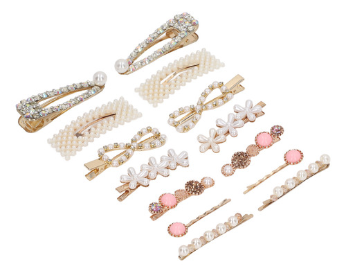 Juego De Pinzas Para El Pelo Simulation Pearl Barrettes, 14