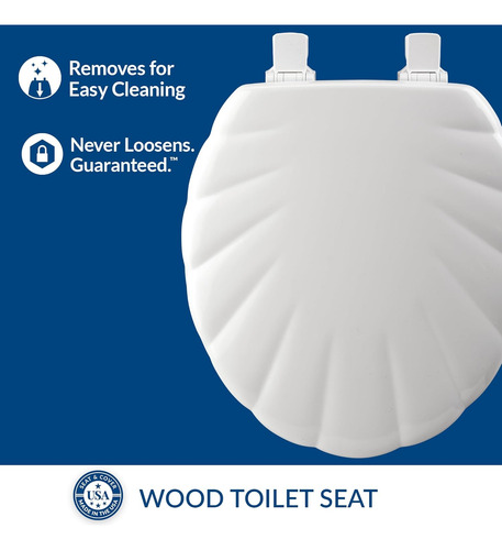 Asiento Para Inodoro De Madera Redondo Color Blanco