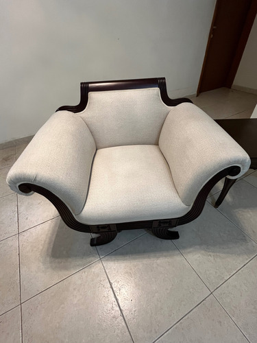 Juego De Sala Con Mesa De Centro De Mármol Y 2 Laterales Beige (Usado)