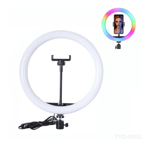 Imagen 5 de 6 de Aro De Luz Led 20cm Rgb Led
