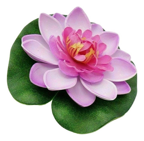 10 Pzs Artificiales Loto Flores Lirio Cojín Flotante Ornamen