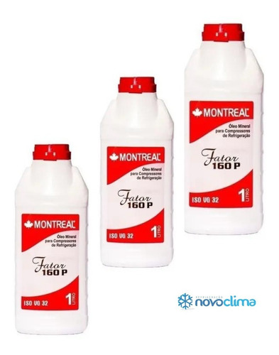 Kit 3 Óleo Montreal 160p Iso Vg 32 1lt Promoçao