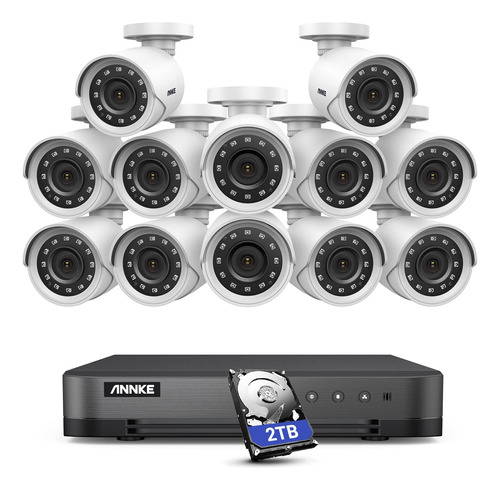 Annke Sistema Seguridad Video Hd Cctv Dvr Disco Duro Camara