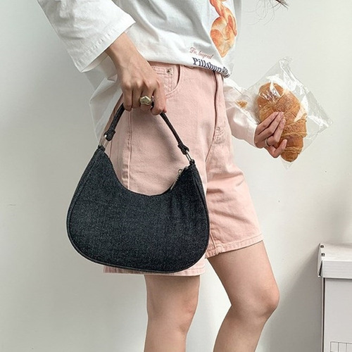 (db) Bolso De Mezclilla De Estilo Coreano, Bolso De Mano A L