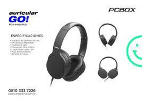 Imagen 2 de 2 de Auricular Pcbox Go! Pcb-h900wd Negro