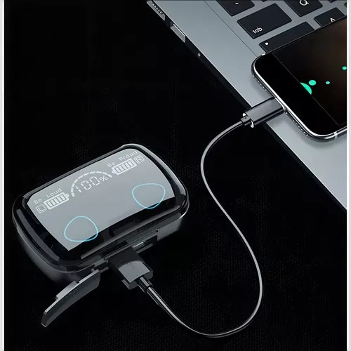 Auriculares M10 Bluetooth 5.3 de alta potencia y calidad de sonido, color negro