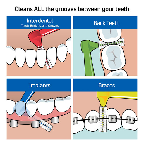 Cepillo Interdental Ángulo Limpieza Dientes 6 Unidades 0.71 Color