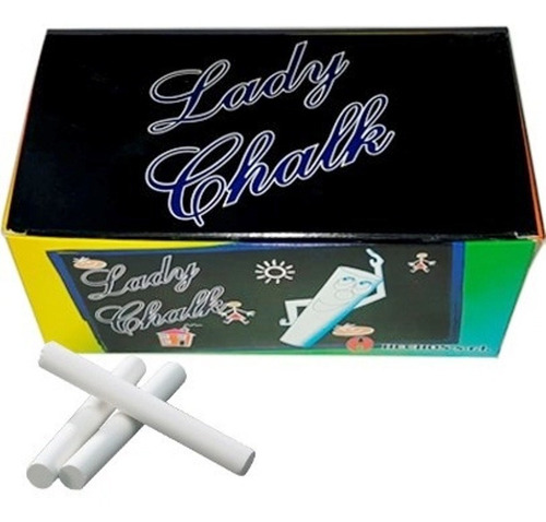 Imagen 1 de 3 de Tizas Blancas Playcolor Caja X 144 Jardin Escuela