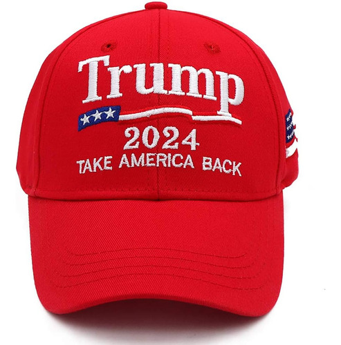 Sombrero Trump 2024, Keep America Great Con Bandera Donald