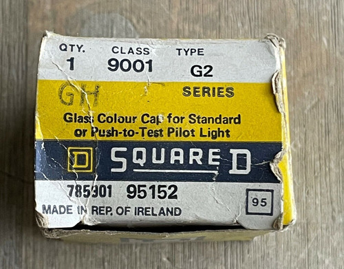 Square D Class 9001 Type G2 Green Glass Cap 95152 New In Ssm