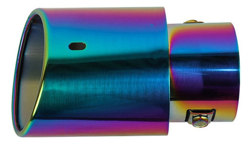 Tubo De Escape Recto Multicolor Redondo Con Garganta Trasera