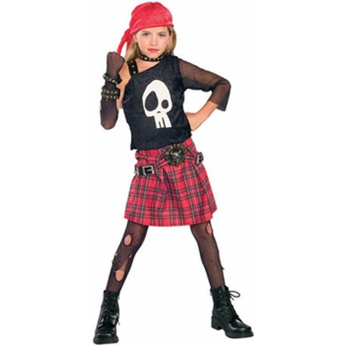 Disfraz Para Niña Pirata Punk Talla Large 12-14 Halloween