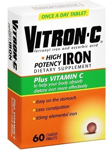 Suplemento Alimenticio Vitron-c Potencia De Hierro Vitamina