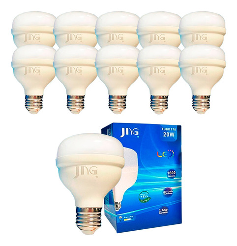 Kit 10 Lâmpadas Led 20w Alta Potência 1800lm E27 Avant