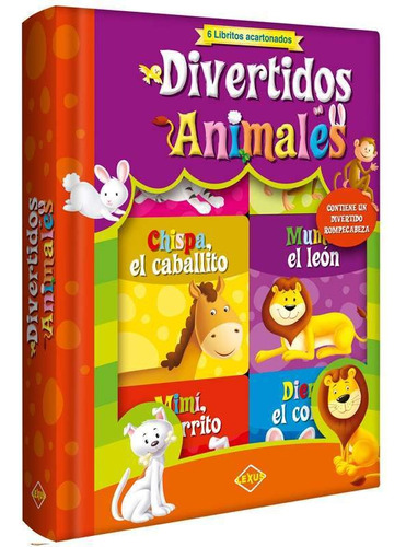 Divertidos Animales 6 Libritos Acartonados