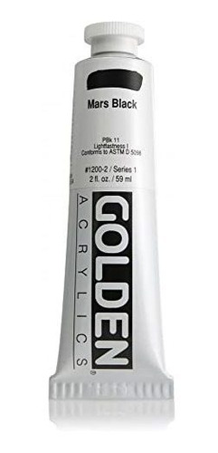 Pintura Acrílica Golden Heavy Body, 2 Onzas, Negro Marte