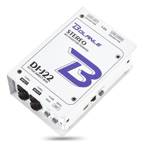 Bolanle J22 Caja Directa Estéreo Xlr 1/4 Dual Canal