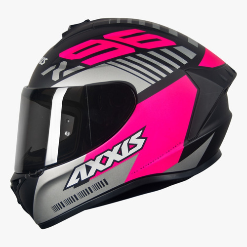 Capacete Axxis Draken Z96 Gloss Black/pink/grey