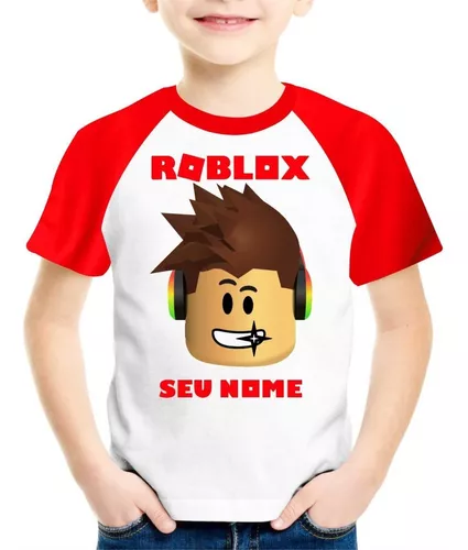 Camiseta Roblox Festa Aniversário Personalizada Com Nome