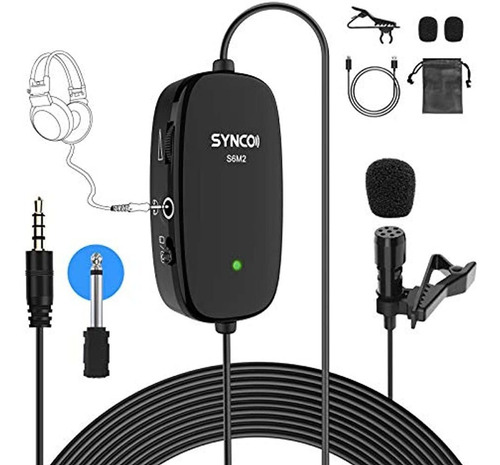 Synco Lav-s6m2 Micrófono De Solapa Lavalier, Micrófono Omnid