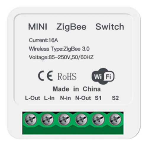 Luz De Relé Inteligente Mini Zigbee 3.0 Con Módulo De Conmut